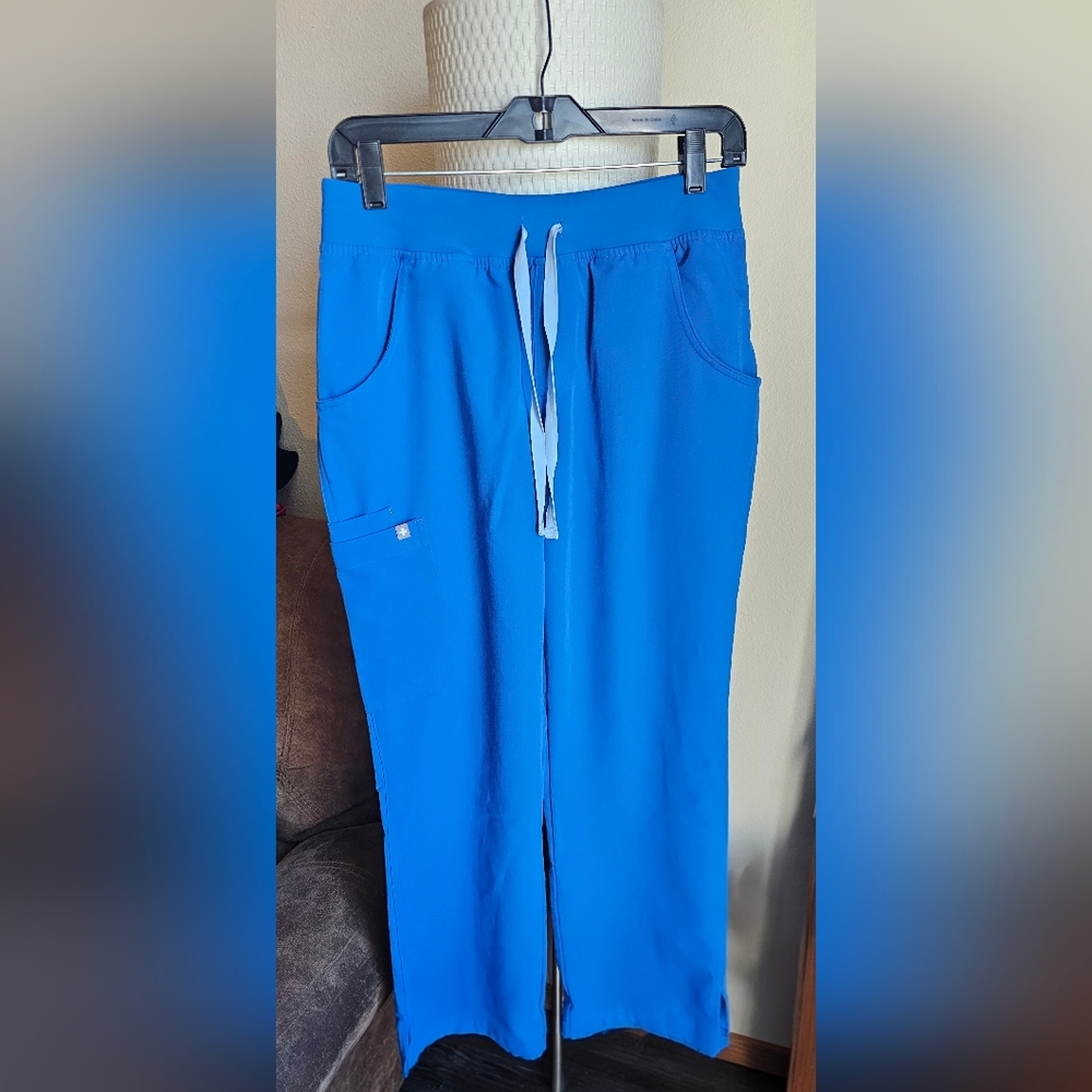 Figs Technical Collection Scrub Pants in Bright Blue